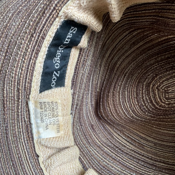 San Diego Zoo Safaris Posable Western Sun Shade Logo Lightweight Sun Hat Unisex - Picture 10 of 12